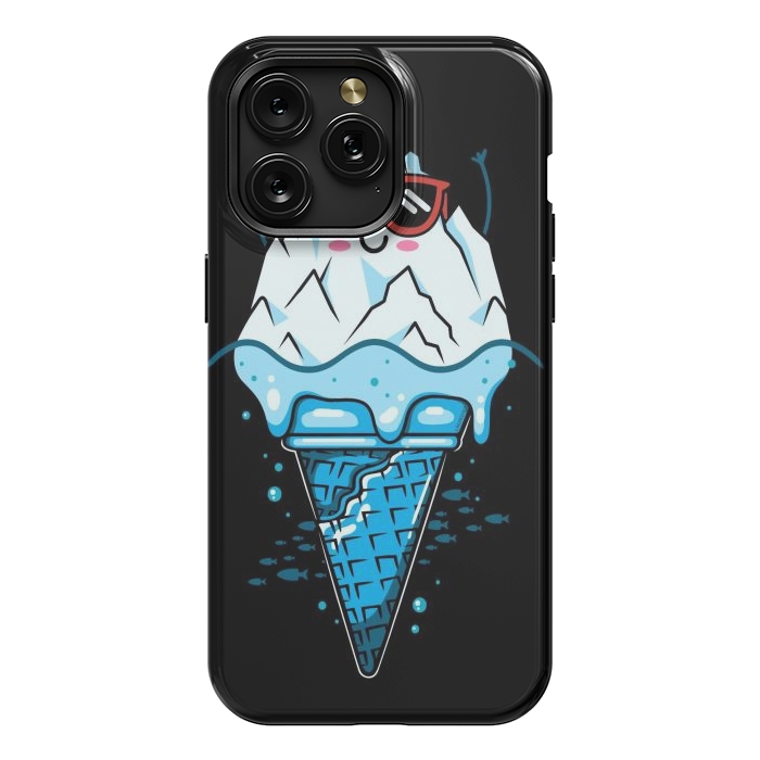 iPhone 15 Pro Max StrongFit Funny Iceberg Cream by LM2Kone