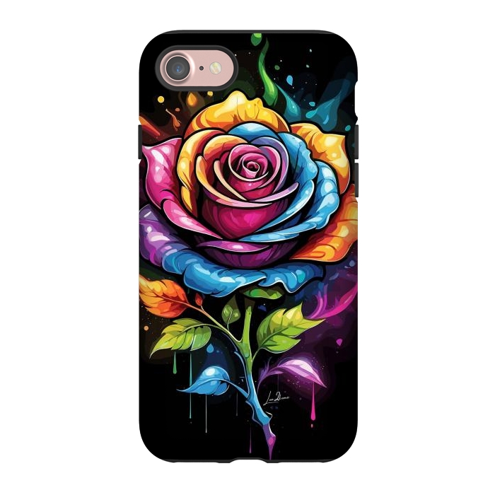 iPhone 7 StrongFit Rainbow Rose by LM2Kone