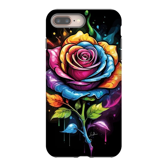 iPhone 7 plus StrongFit Rainbow Rose by LM2Kone