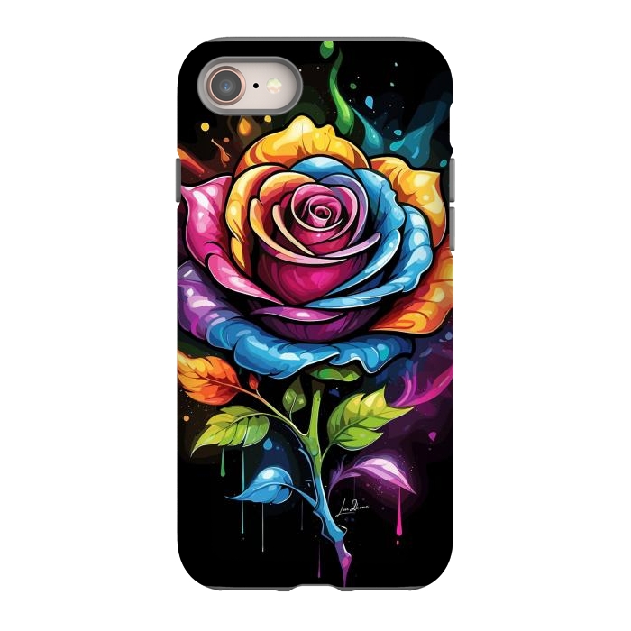 iPhone 8 StrongFit Rainbow Rose by LM2Kone