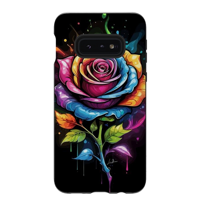 Galaxy S10e StrongFit Rainbow Rose by LM2Kone