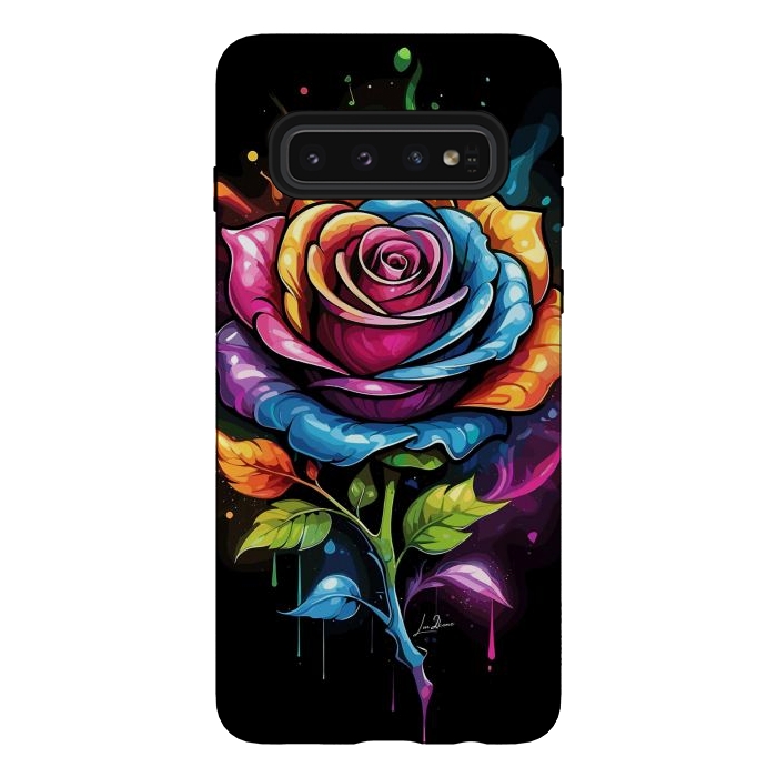 Galaxy S10 StrongFit Rainbow Rose by LM2Kone