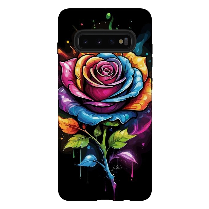 Galaxy S10 plus StrongFit Rainbow Rose by LM2Kone