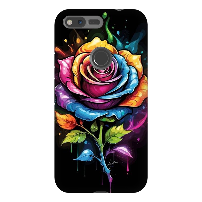 Pixel XL StrongFit Rainbow Rose by LM2Kone