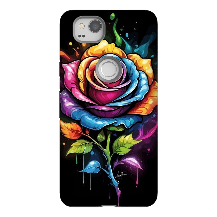 Pixel 2 StrongFit Rainbow Rose by LM2Kone