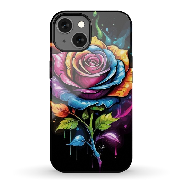 iPhone 13 StrongFit Rainbow Rose by LM2Kone