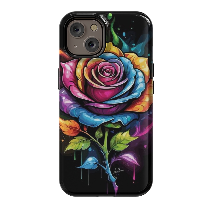 iPhone 14 StrongFit Rainbow Rose by LM2Kone