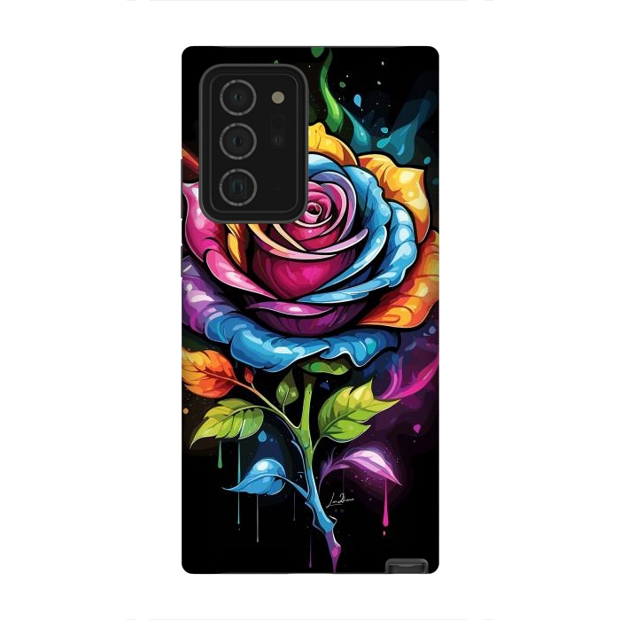 Galaxy Note 20 Ultra StrongFit Rainbow Rose by LM2Kone