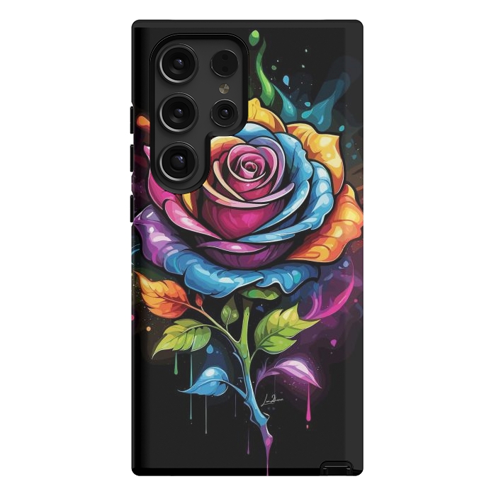 Galaxy S24 Ultra StrongFit Rainbow Rose by LM2Kone