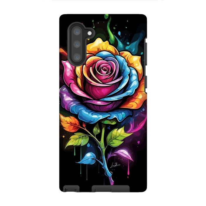 Galaxy Note 10 StrongFit Rainbow Rose by LM2Kone