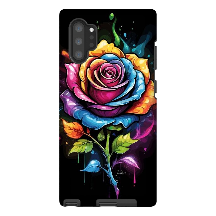 Galaxy Note 10 plus StrongFit Rainbow Rose by LM2Kone