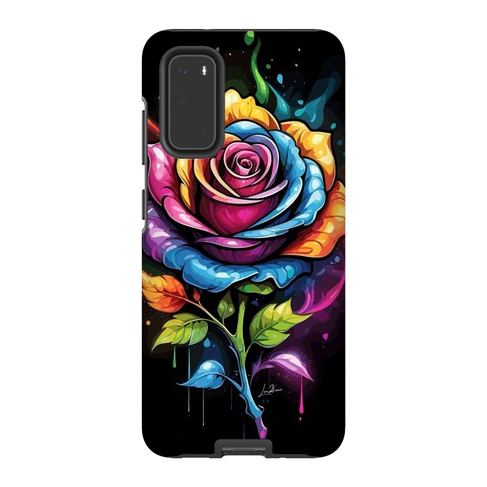 Galaxy S20 StrongFit Rainbow Rose by LM2Kone