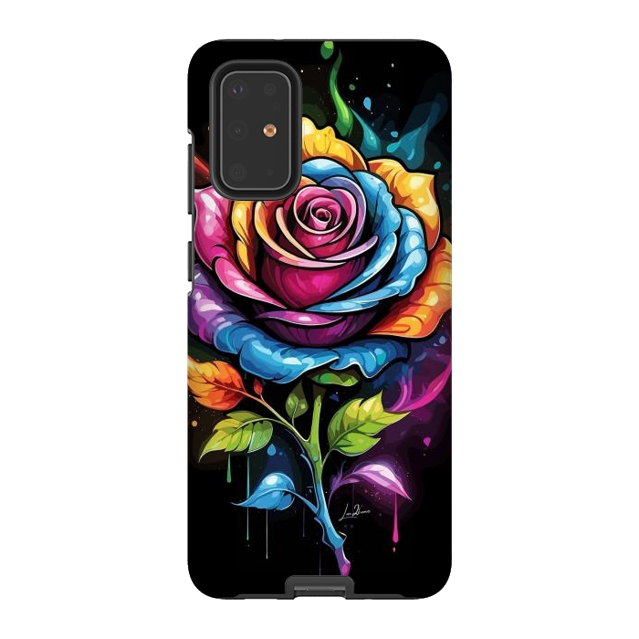 Galaxy S20 Plus StrongFit Rainbow Rose by LM2Kone