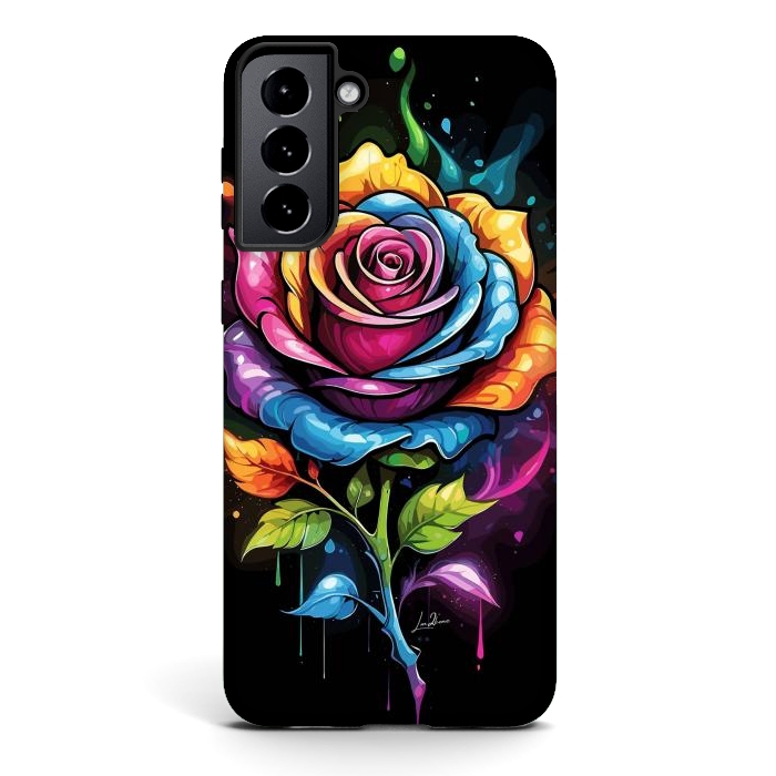 Galaxy S21 StrongFit Rainbow Rose by LM2Kone