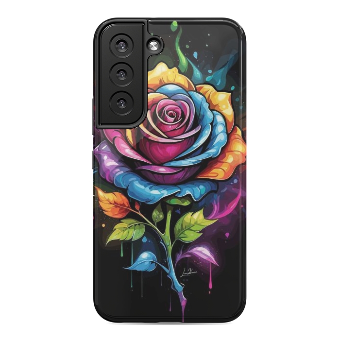 Galaxy S22 StrongFit Rainbow Rose by LM2Kone