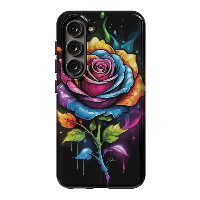 Galaxy S23 StrongFit Rainbow Rose by LM2Kone