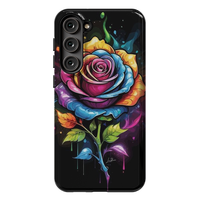 Galaxy S23 Plus StrongFit Rainbow Rose by LM2Kone