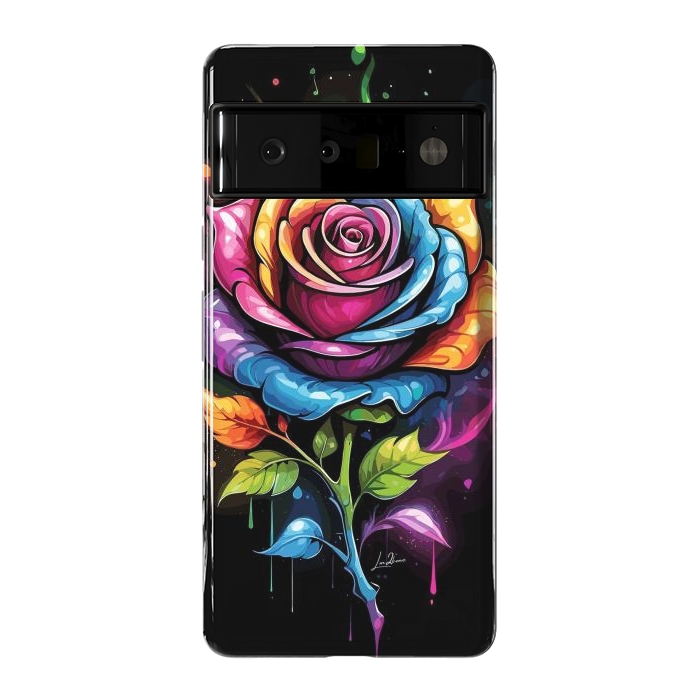 Pixel 6 Pro StrongFit Rainbow Rose by LM2Kone