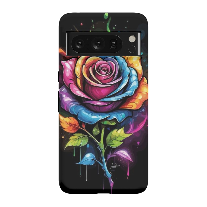 Pixel 8 Pro StrongFit Rainbow Rose by LM2Kone