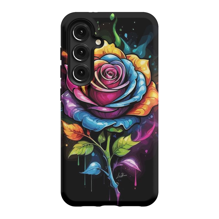 Galaxy S24 StrongFit Rainbow Rose by LM2Kone