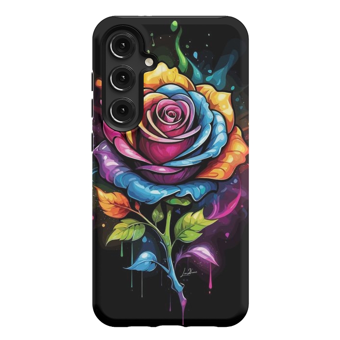 Galaxy S24 Plus StrongFit Rainbow Rose by LM2Kone