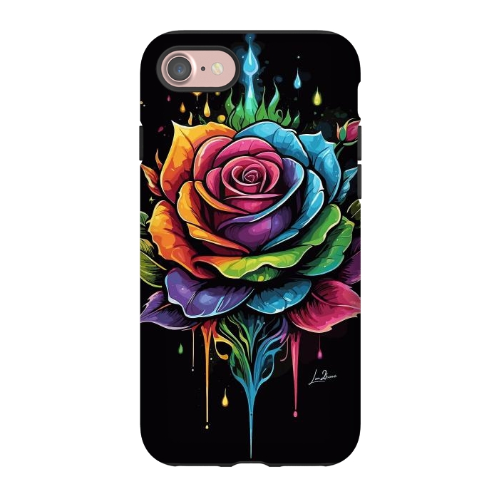 iPhone 7 StrongFit Fantasy Multicolored Rose by LM2Kone