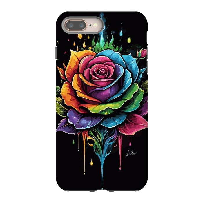 iPhone 7 plus StrongFit Fantasy Multicolored Rose by LM2Kone