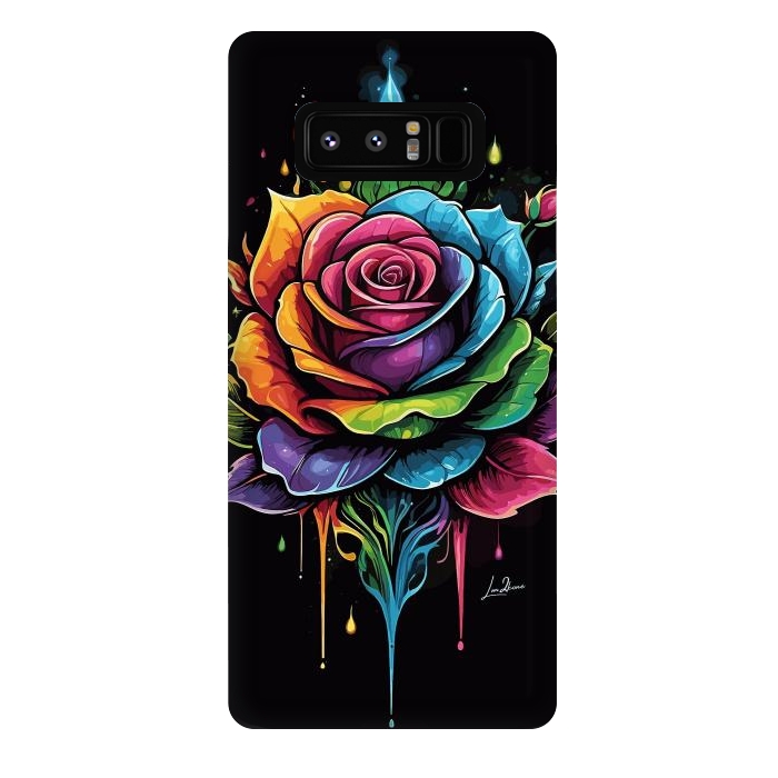 Galaxy Note 8 StrongFit Fantasy Multicolored Rose by LM2Kone