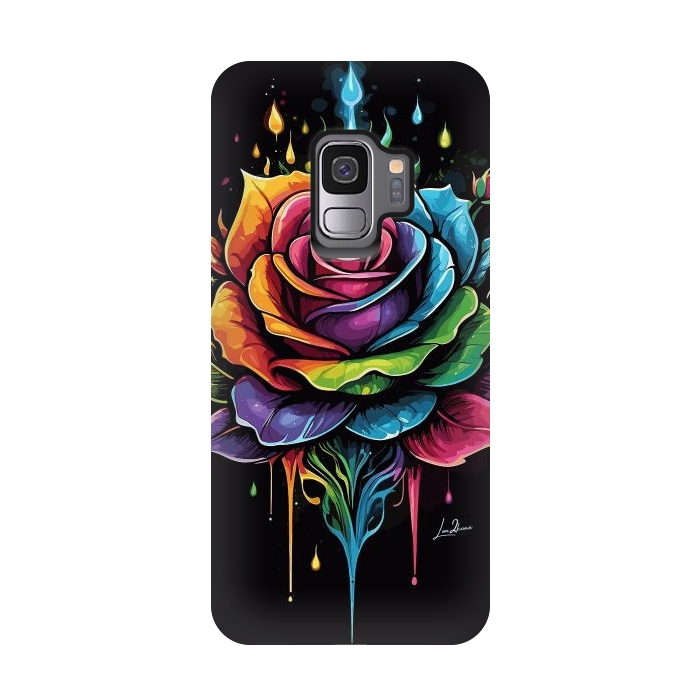 Galaxy S9 StrongFit Fantasy Multicolored Rose by LM2Kone