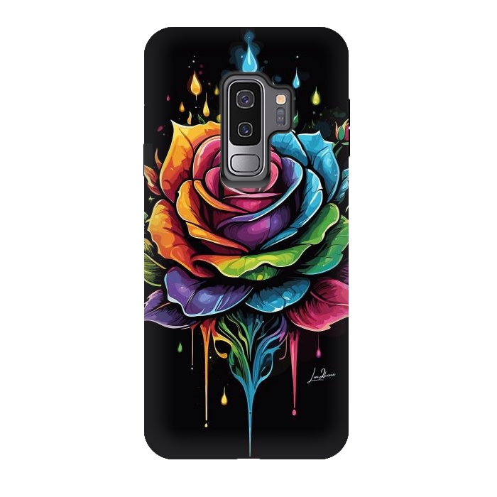 Galaxy S9 plus StrongFit Fantasy Multicolored Rose by LM2Kone