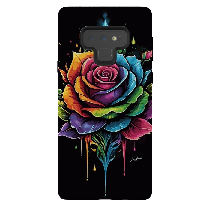 Galaxy Note 9 StrongFit Fantasy Multicolored Rose by LM2Kone