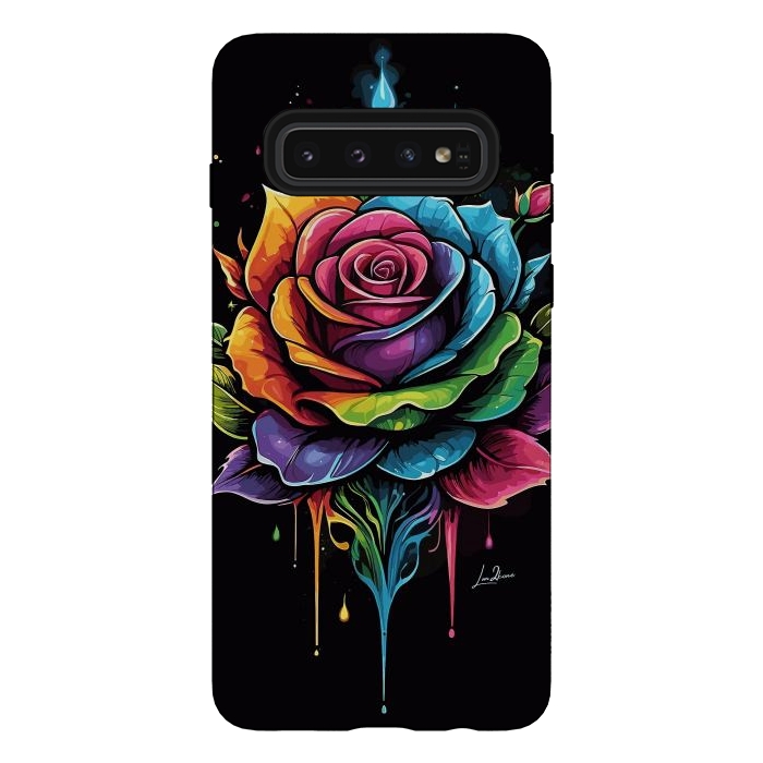 Galaxy S10 StrongFit Fantasy Multicolored Rose by LM2Kone