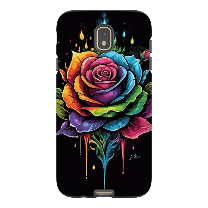 Galaxy J7 StrongFit Fantasy Multicolored Rose by LM2Kone