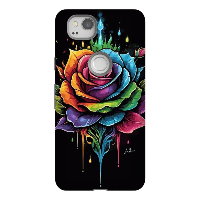 Pixel 2 StrongFit Fantasy Multicolored Rose by LM2Kone