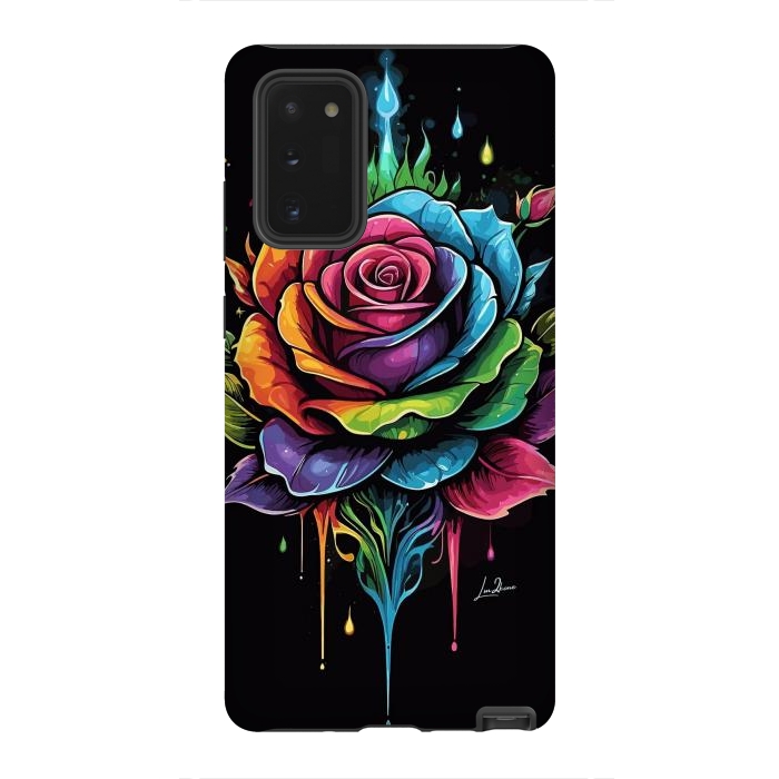 Galaxy Note 20 StrongFit Fantasy Multicolored Rose by LM2Kone