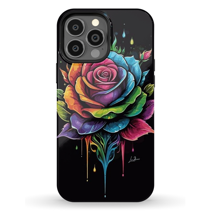 iPhone 13 Pro Max StrongFit Fantasy Multicolored Rose by LM2Kone