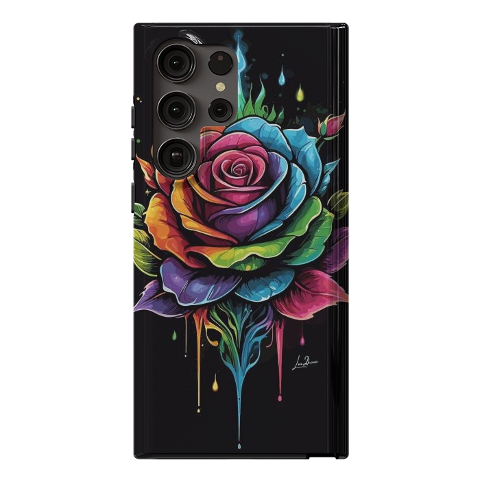 Galaxy S23 Ultra StrongFit Fantasy Multicolored Rose by LM2Kone