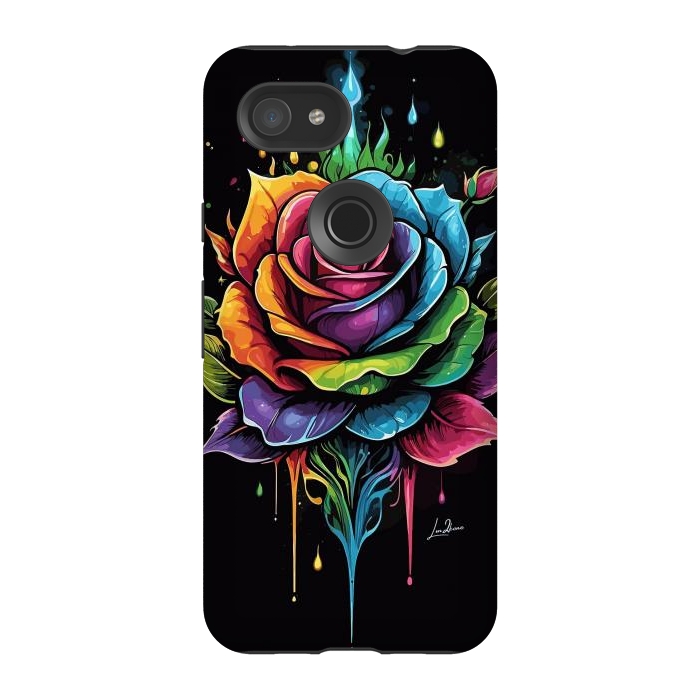 Pixel 3A StrongFit Fantasy Multicolored Rose by LM2Kone