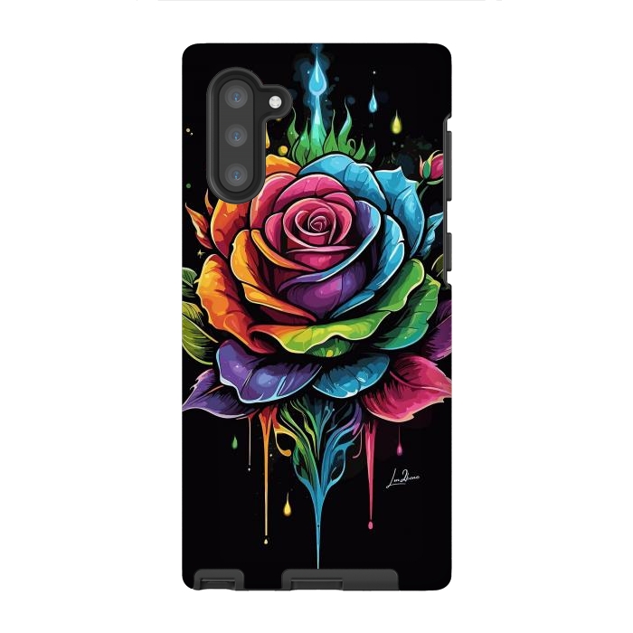 Galaxy Note 10 StrongFit Fantasy Multicolored Rose by LM2Kone