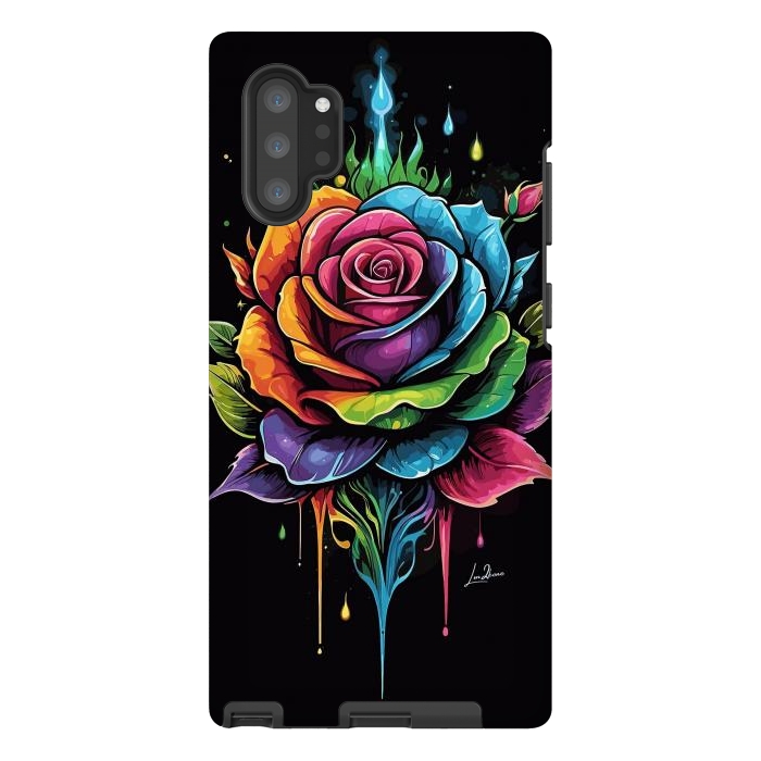 Galaxy Note 10 plus StrongFit Fantasy Multicolored Rose by LM2Kone