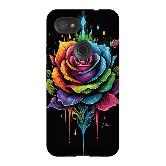 Pixel 3AXL StrongFit Fantasy Multicolored Rose by LM2Kone