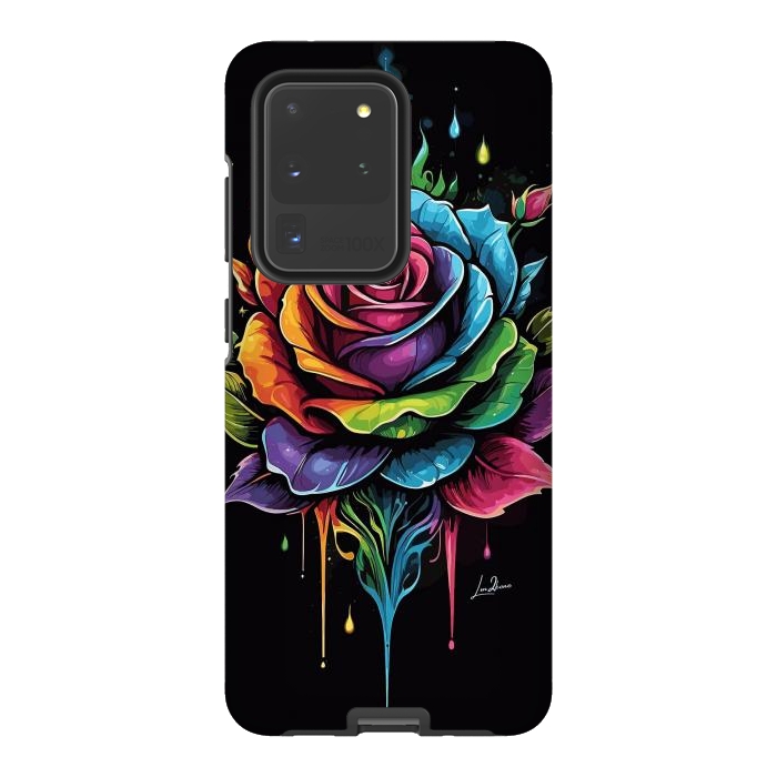 Galaxy S20 Ultra StrongFit Fantasy Multicolored Rose by LM2Kone