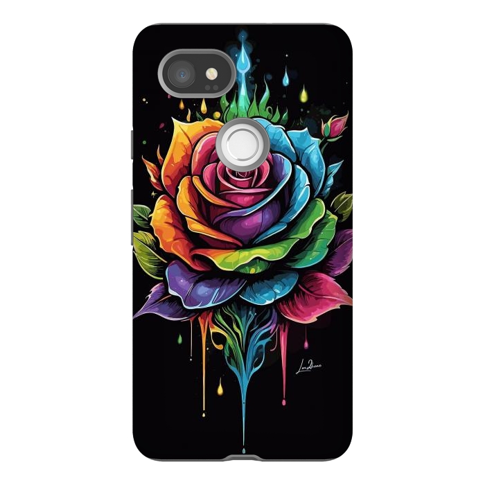 Pixel 2XL StrongFit Fantasy Multicolored Rose by LM2Kone