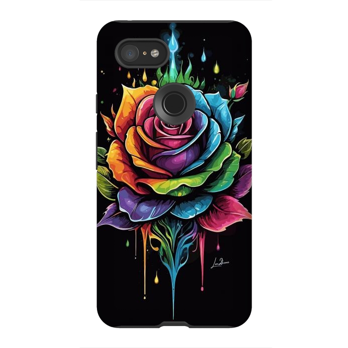 Pixel 3XL StrongFit Fantasy Multicolored Rose by LM2Kone