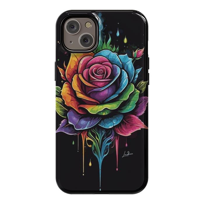 iPhone 14 Plus StrongFit Fantasy Multicolored Rose by LM2Kone