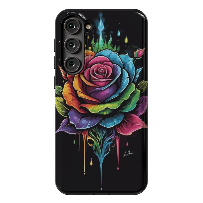 Galaxy S23 Plus StrongFit Fantasy Multicolored Rose by LM2Kone