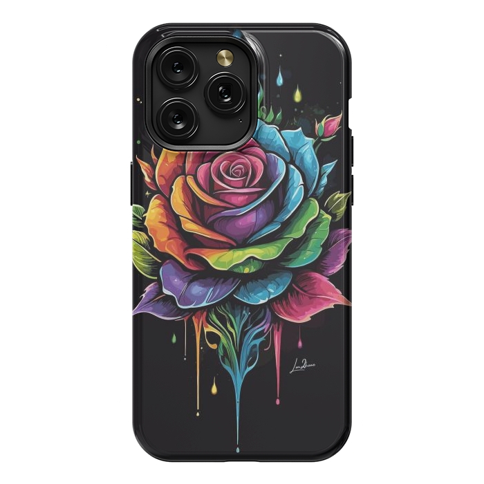 iPhone 15 Pro Max StrongFit Fantasy Multicolored Rose by LM2Kone