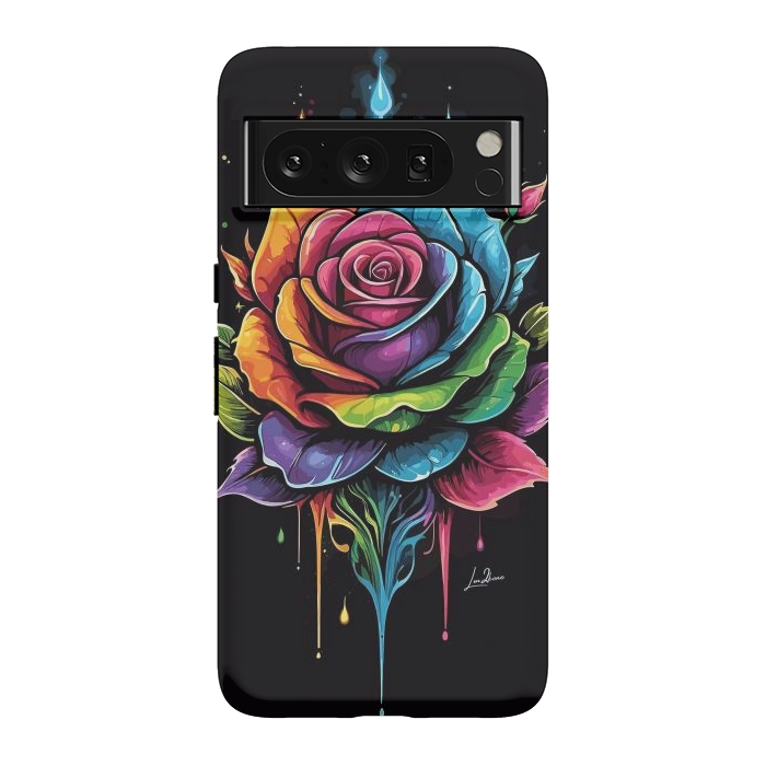 Pixel 8 Pro StrongFit Fantasy Multicolored Rose by LM2Kone