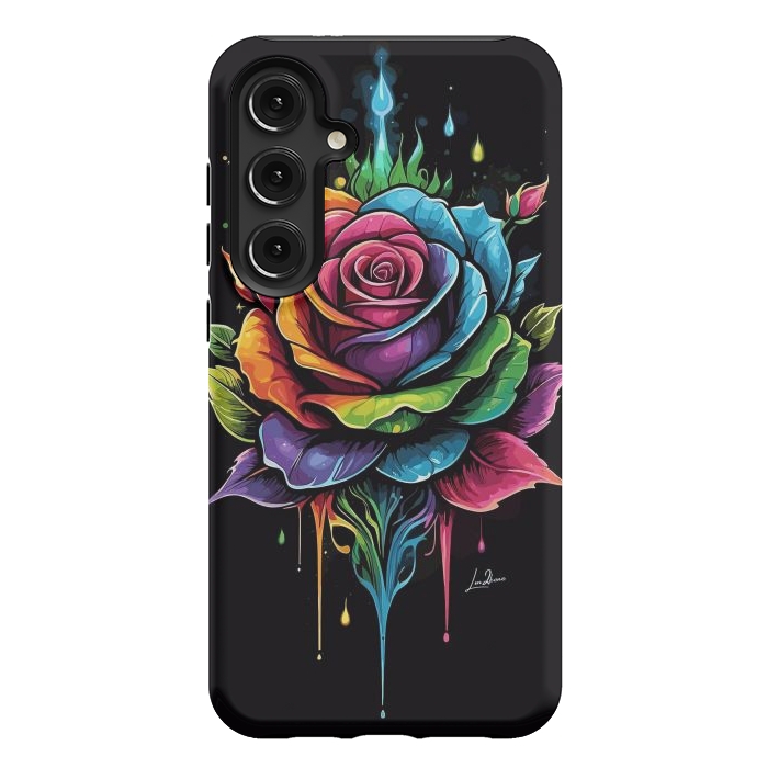 Galaxy S24 Plus StrongFit Fantasy Multicolored Rose by LM2Kone