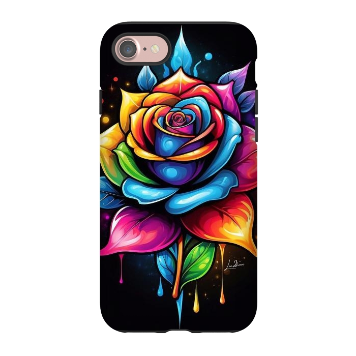 iPhone 7 StrongFit Multicolored Rose by LM2Kone